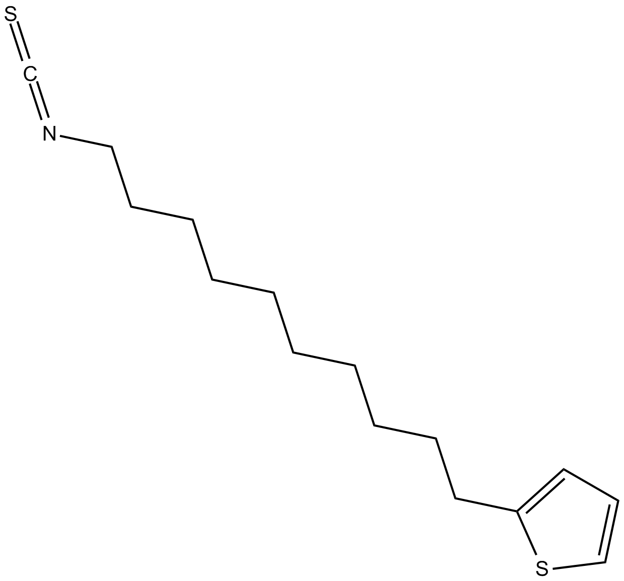 Thienyldecyl Isothiocyanate Chemical Structure