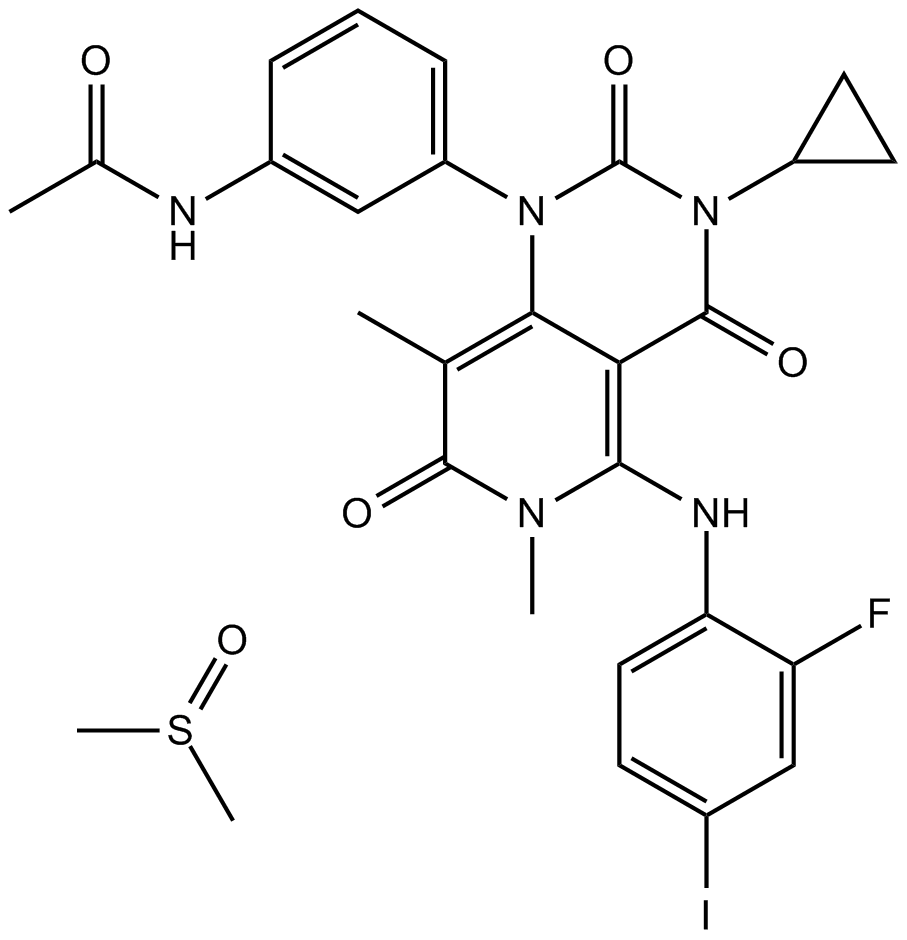 Trametinib DMSO solvate Chemical Structure
