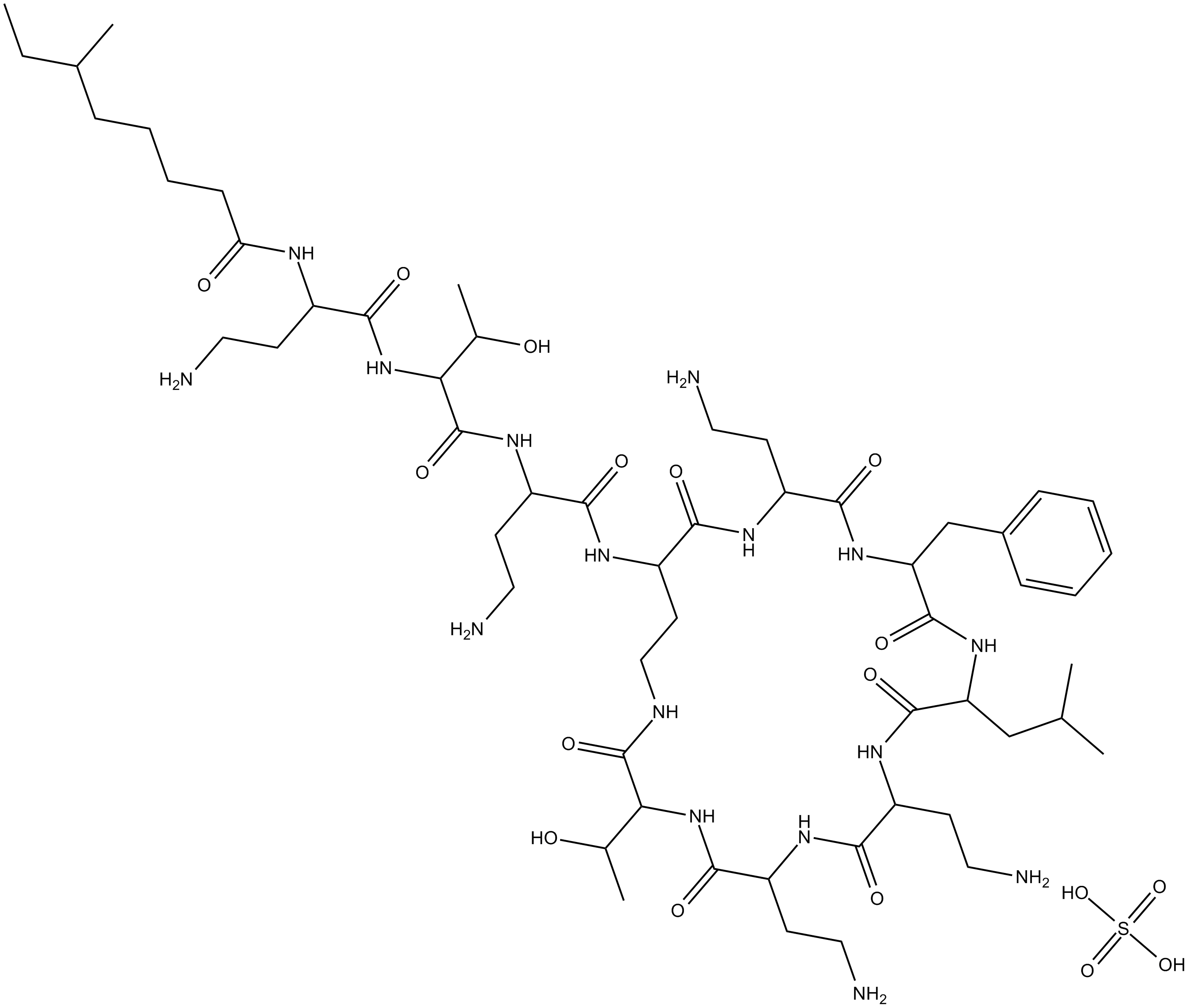 Polymyxin B (sulfate) Chemical Structure
