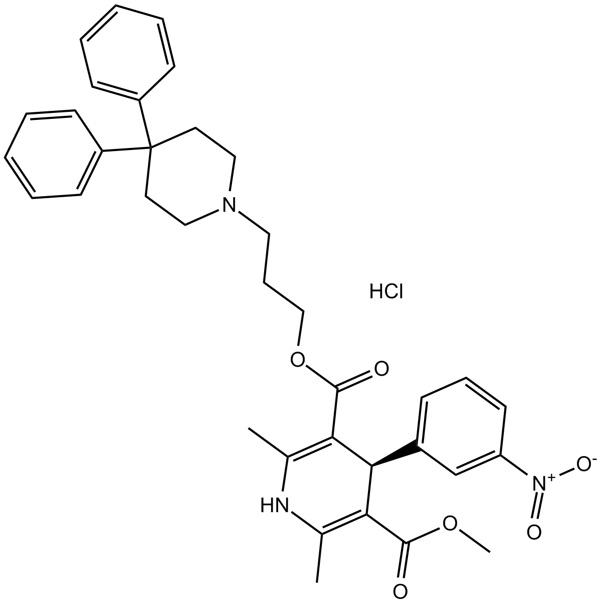 (S)-(+)-Niguldipine hydrochloride Chemical Structure