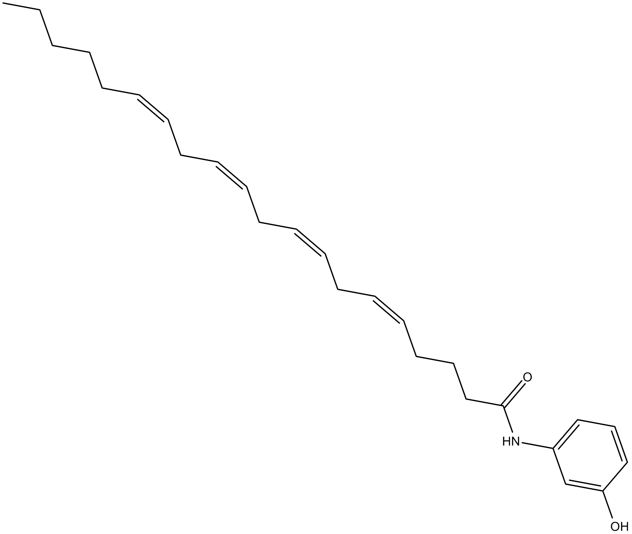 N-(3-hydroxyphenyl)-Arachidonoyl amide Chemical Structure