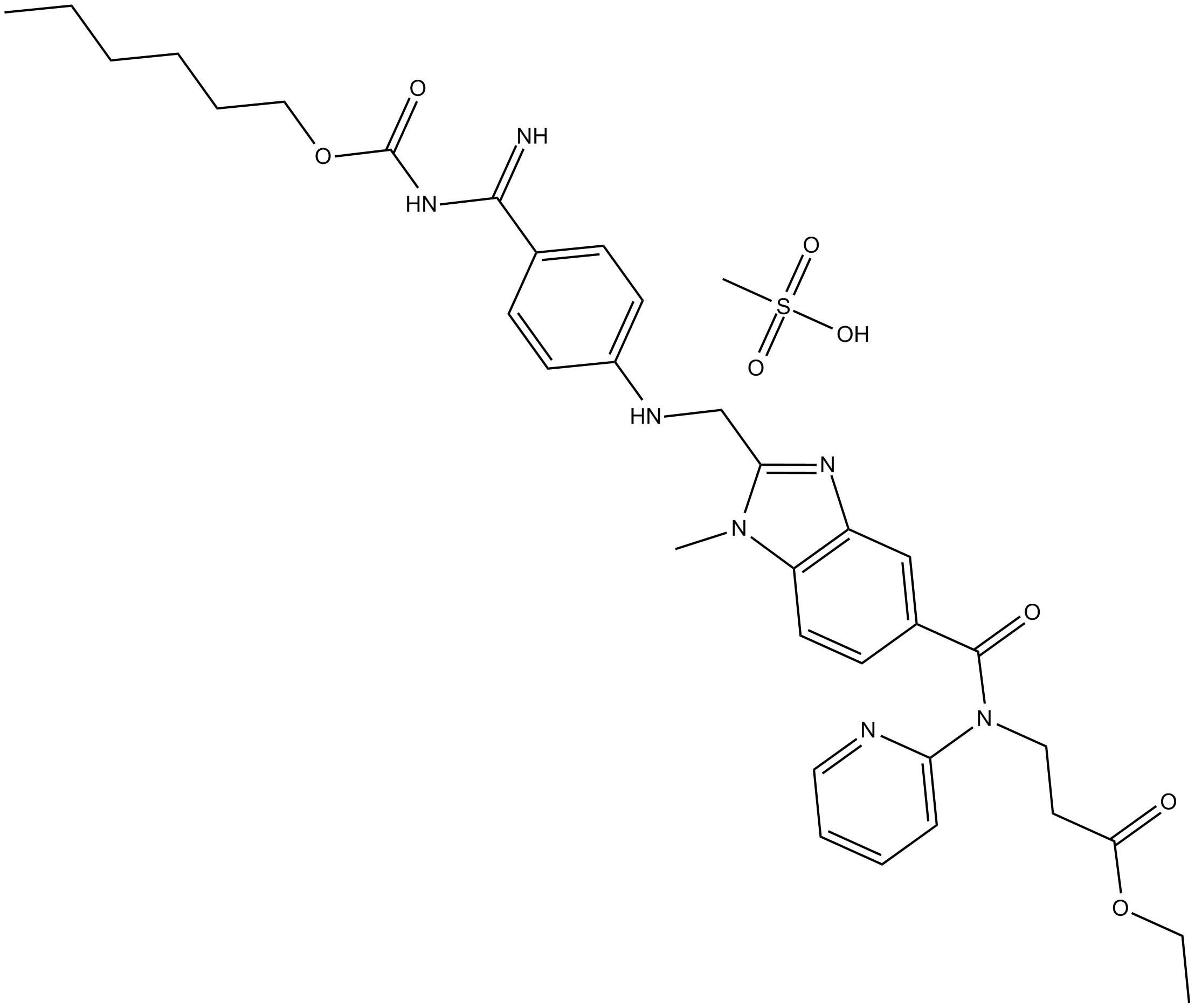 Dabigatran etexilate mesylate Chemical Structure