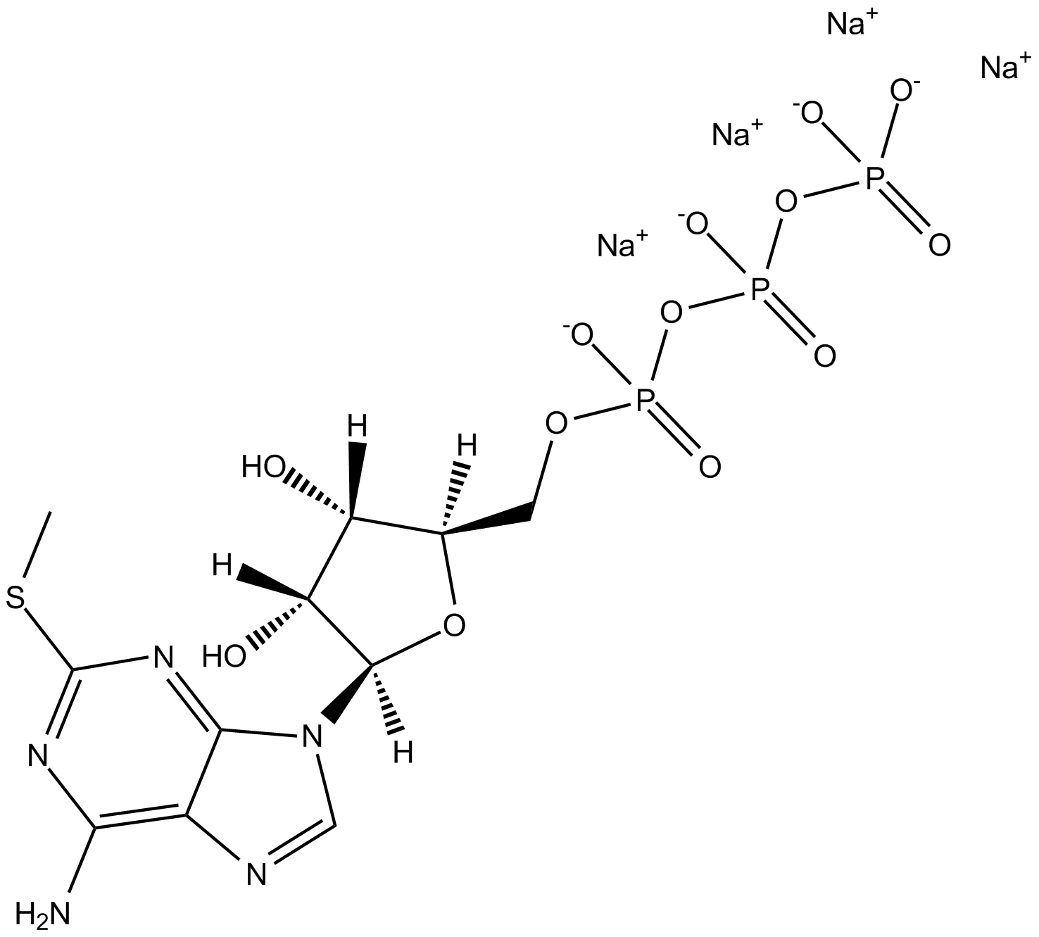 2-Methylthioadenosine triphosphate tetrasodium salt Chemical Structure