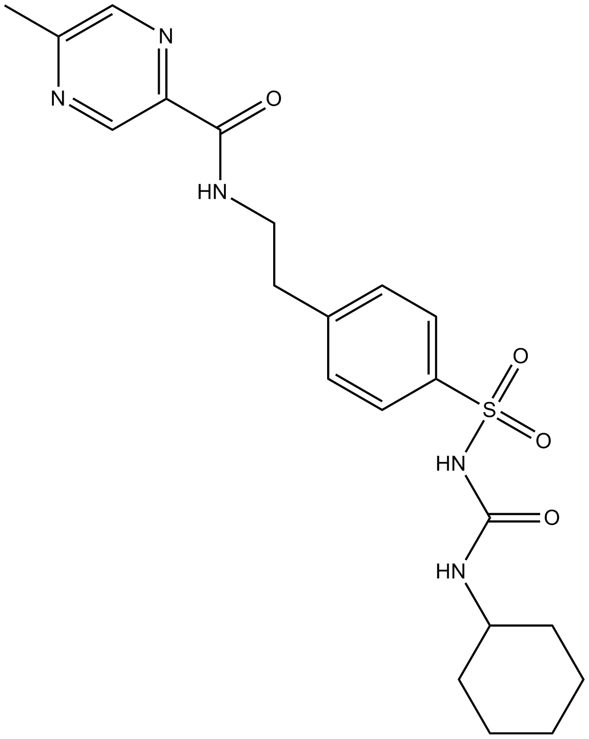 Glipizide Chemical Structure