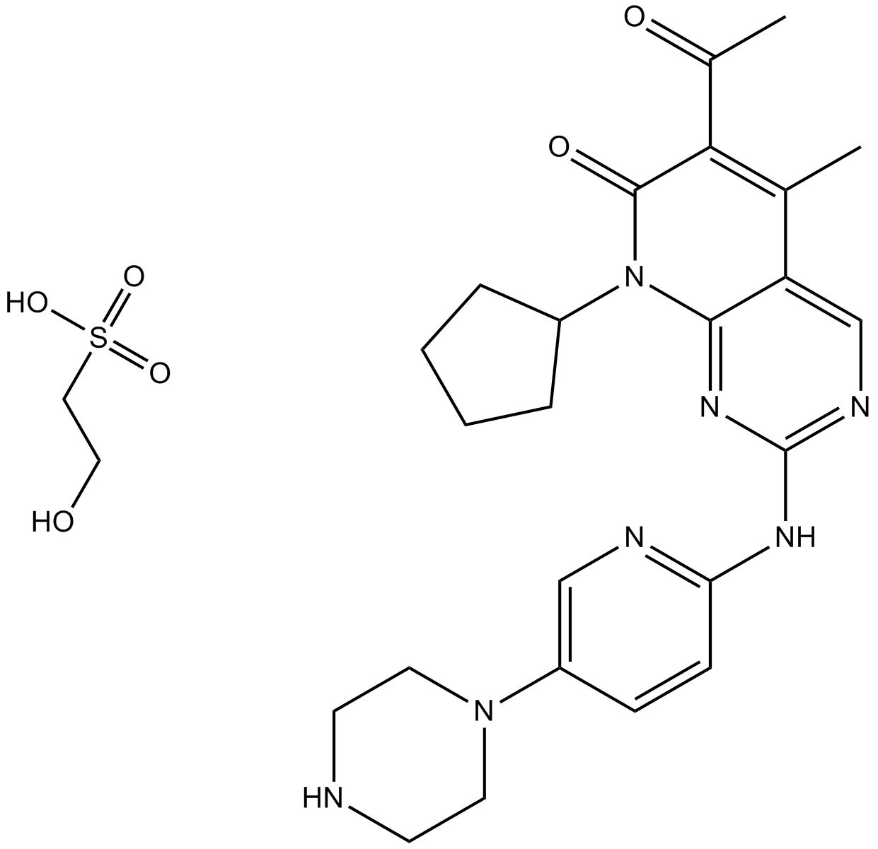 Palbociclib (PD0332991) Isethionate Chemical Structure