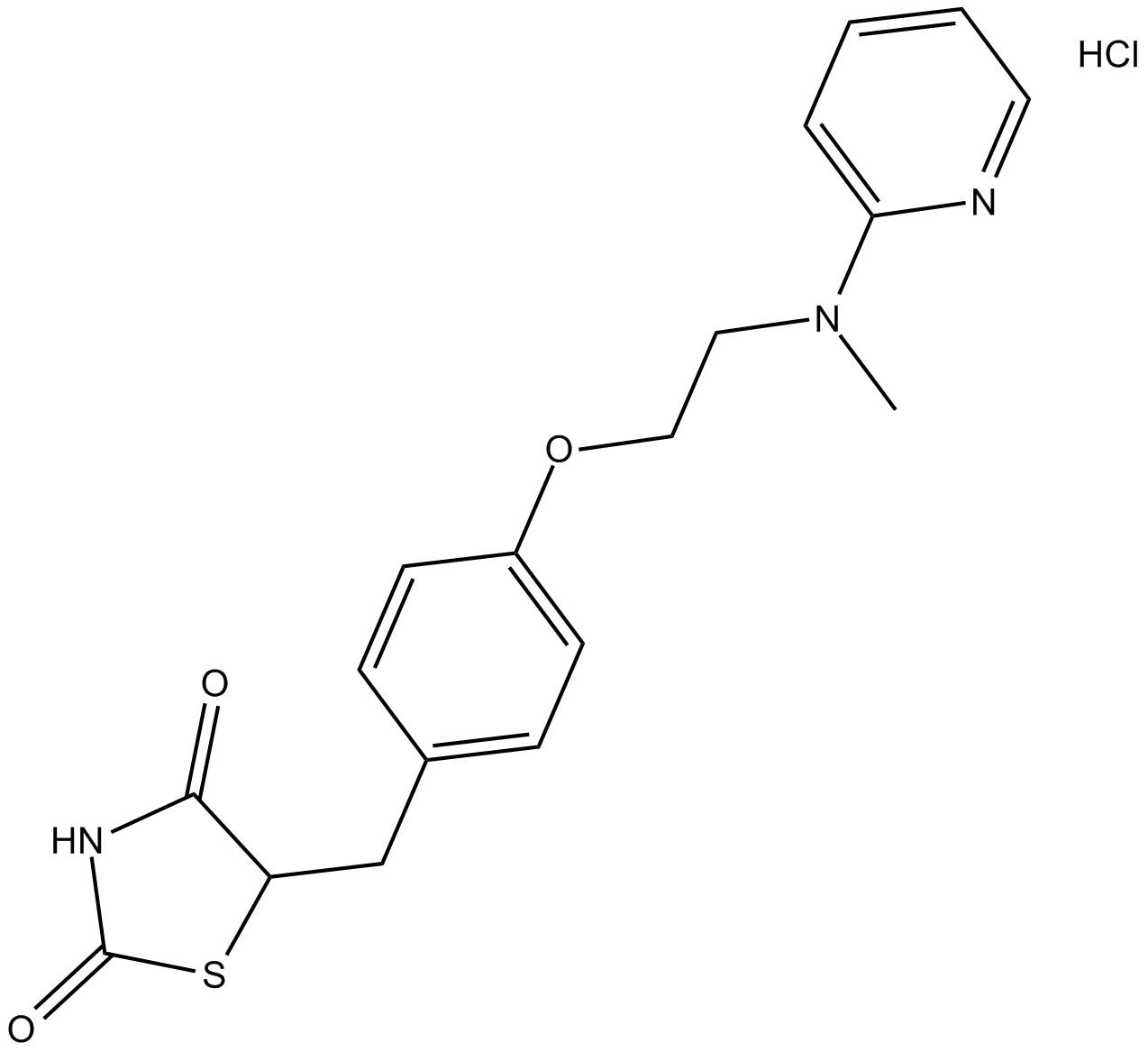 Rosiglitazone HCl Chemical Structure