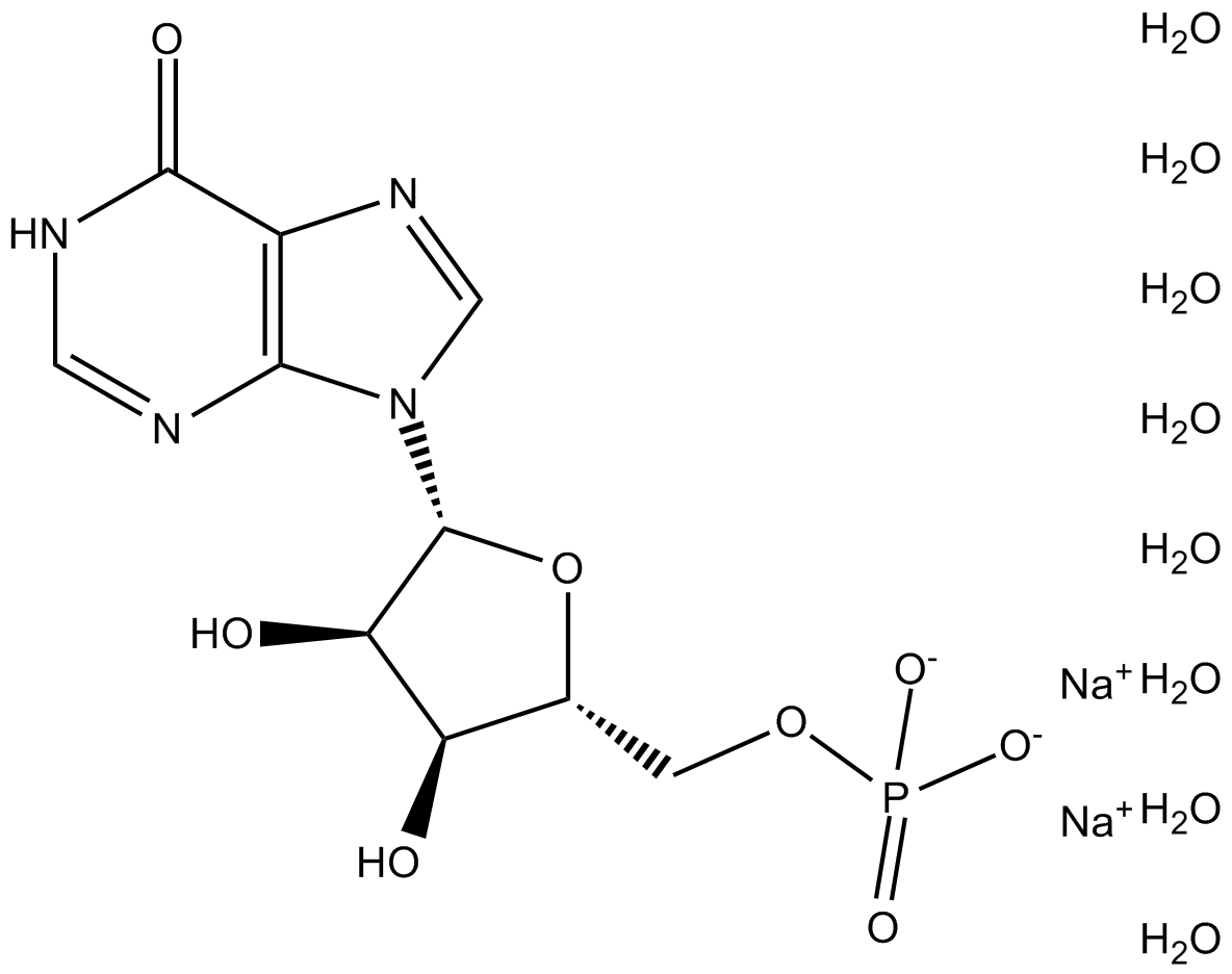 Inosine-5'-monophosphate (sodium salt hydrate) Chemical Structure