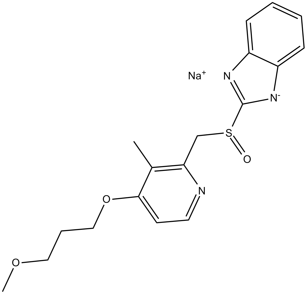 Rabeprazole sodium Chemical Structure