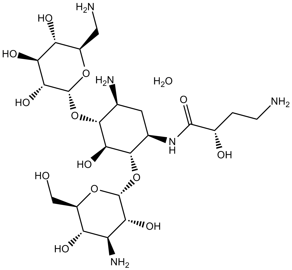 Amikacin hydrate Chemical Structure