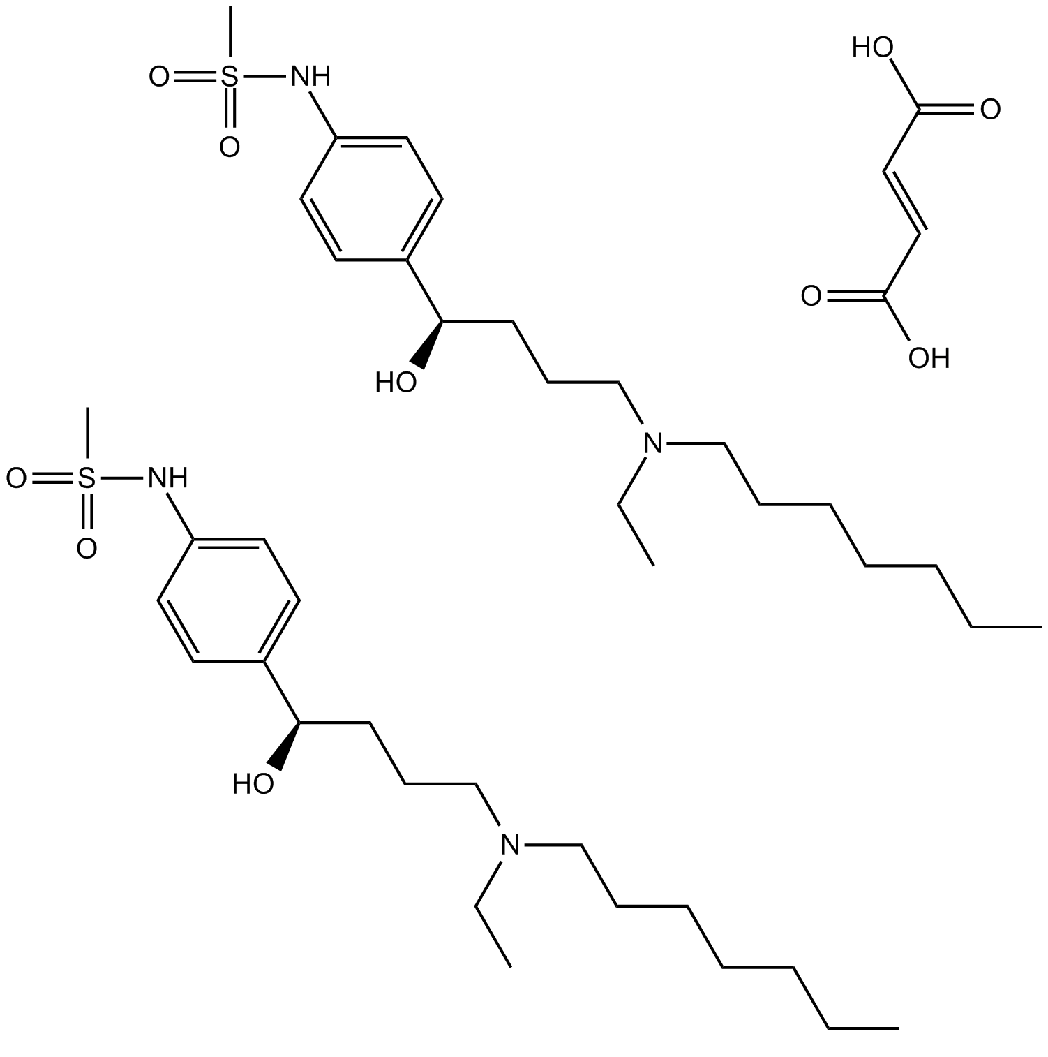 Ibutilide Fumarate Chemical Structure