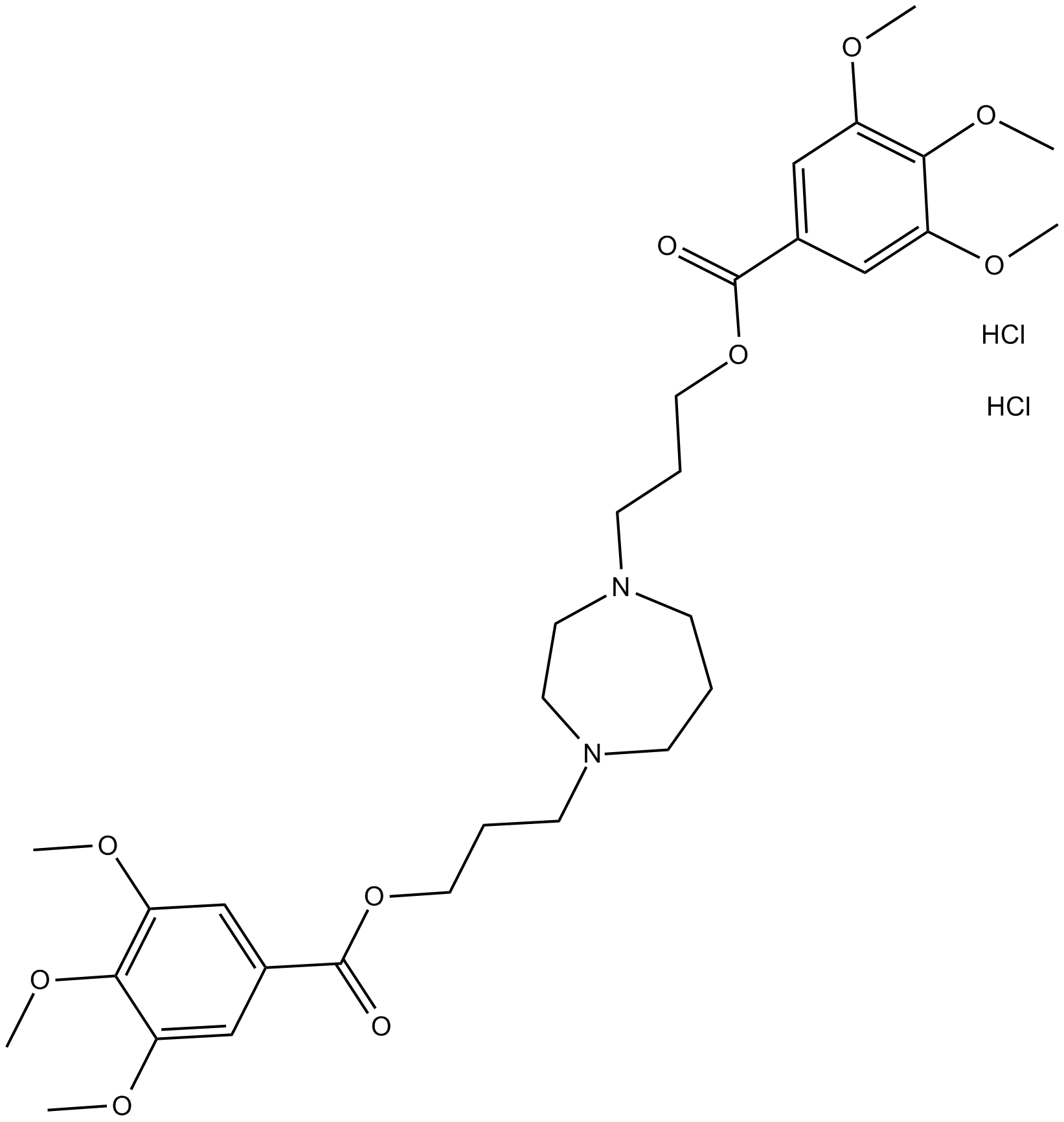 Dilazep dihydrochloride Chemical Structure