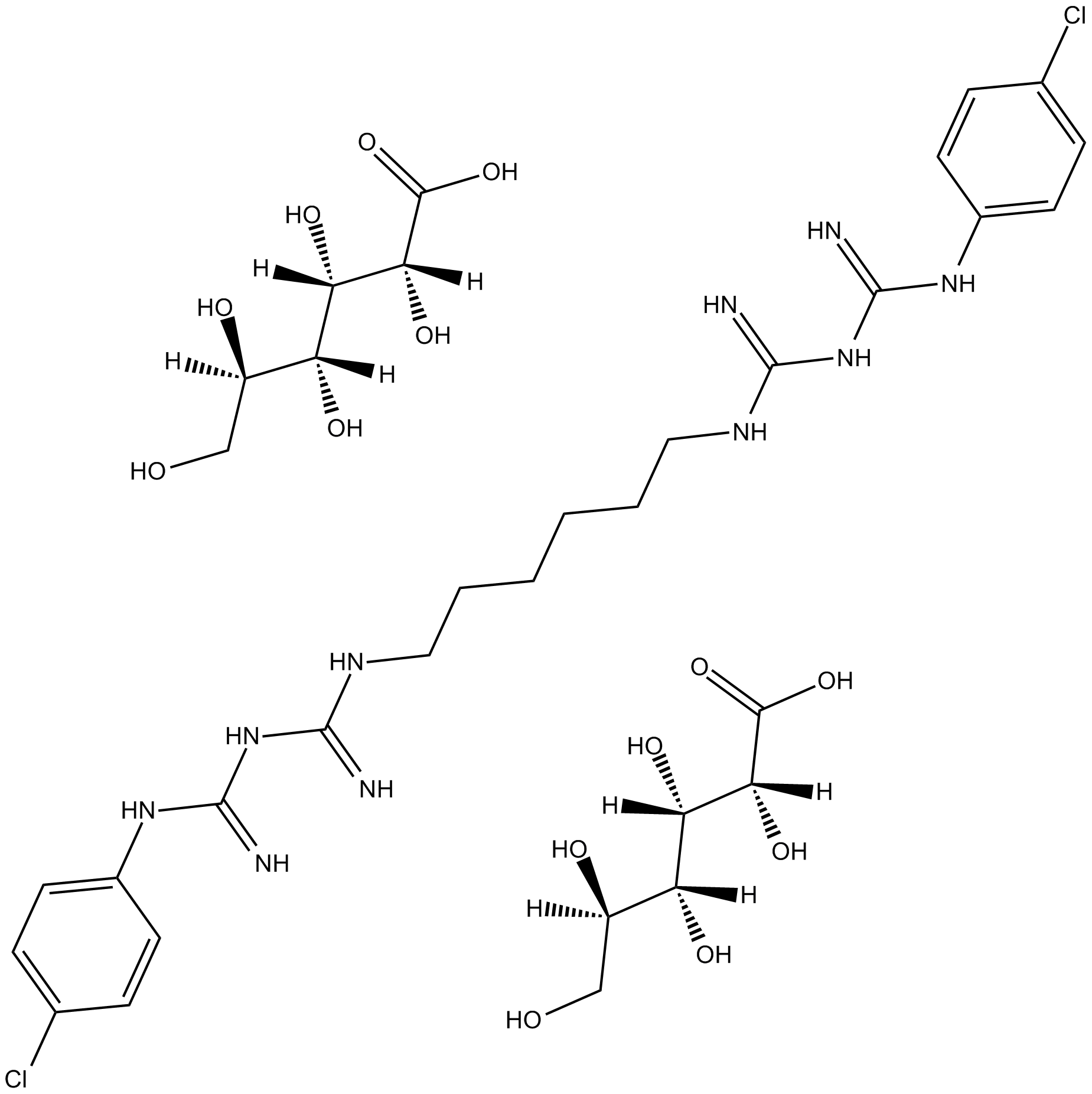 Chlorhexidine digluconate Chemical Structure