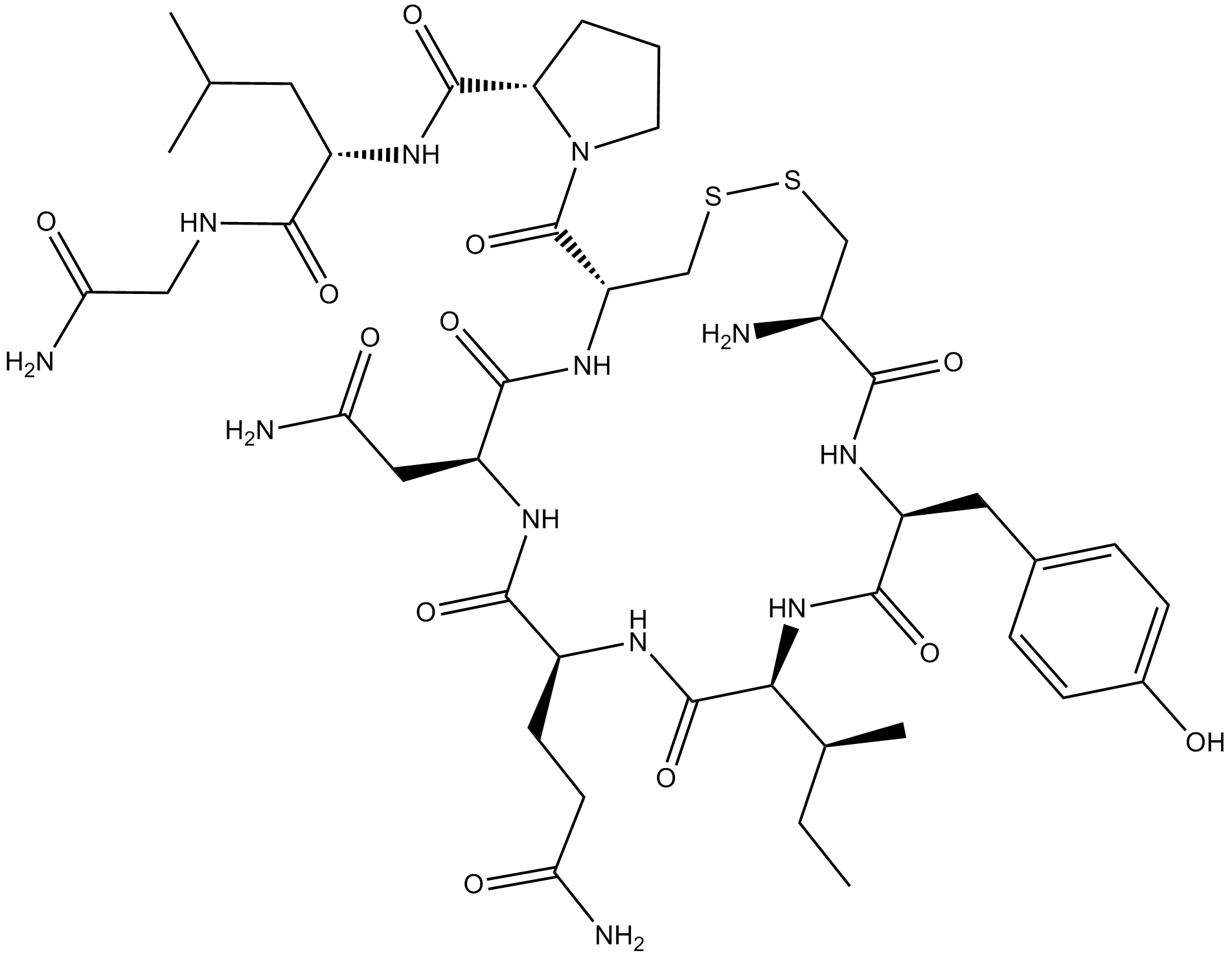 Oxytocin Chemical Structure