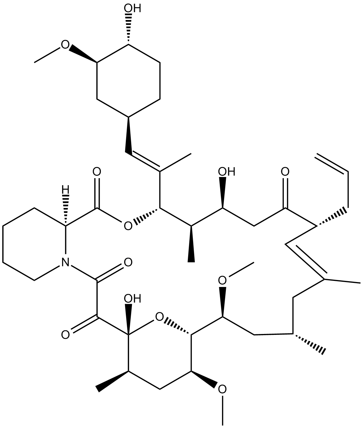 Tacrolimus (FK506) Chemical Structure