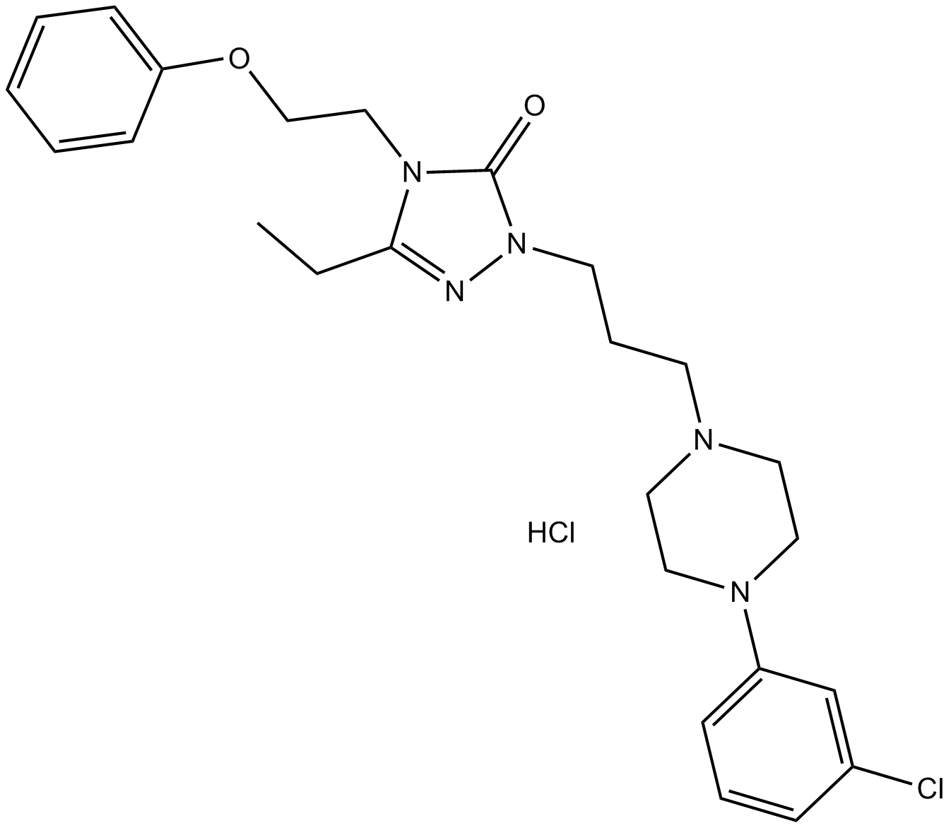 Nefazodone hydrochloride Chemical Structure