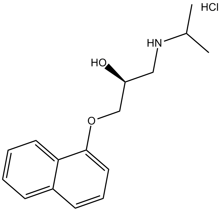 (S)-(-)-Propranolol hydrochloride Chemical Structure