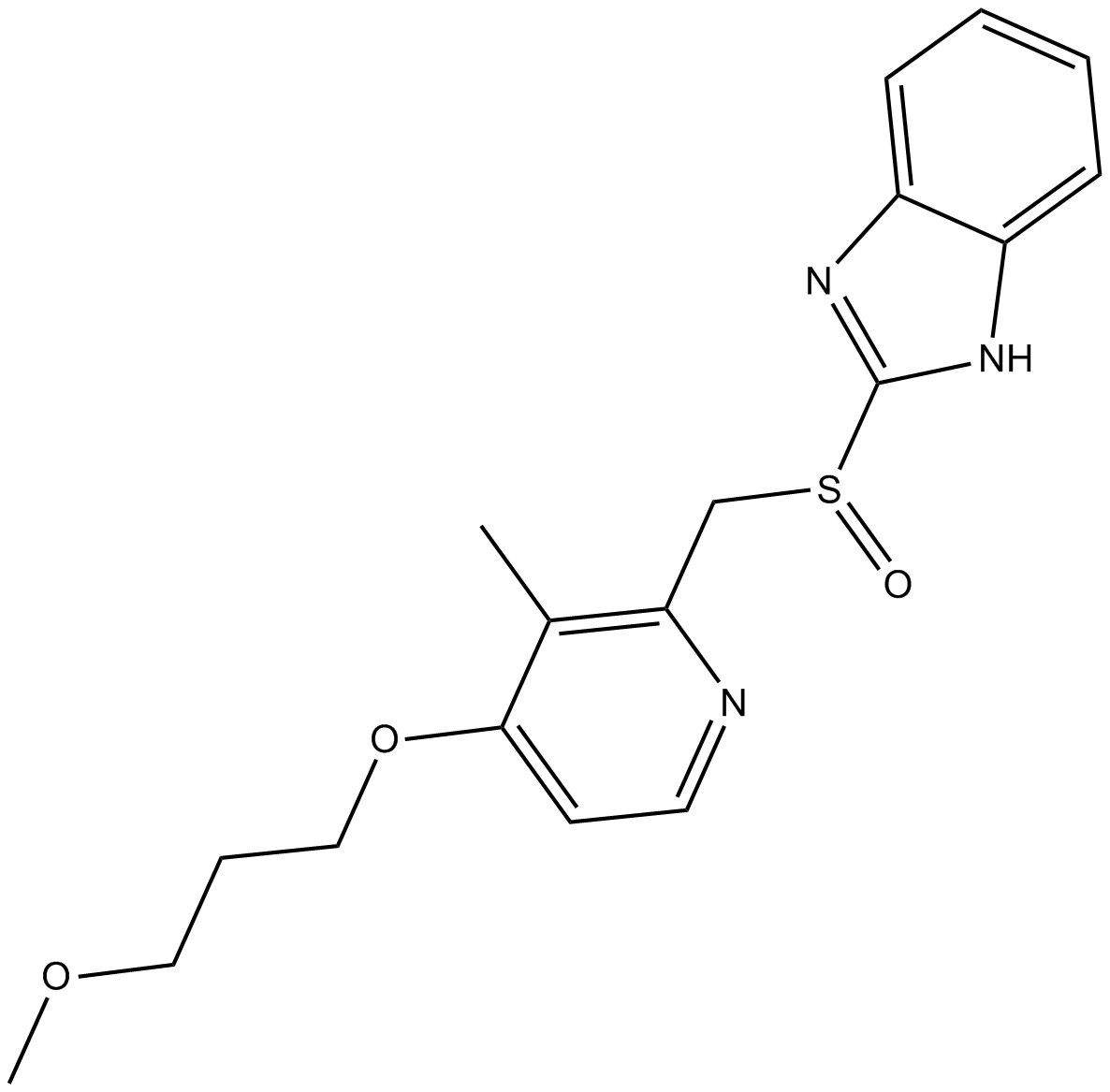 Rabeprazole Chemical Structure