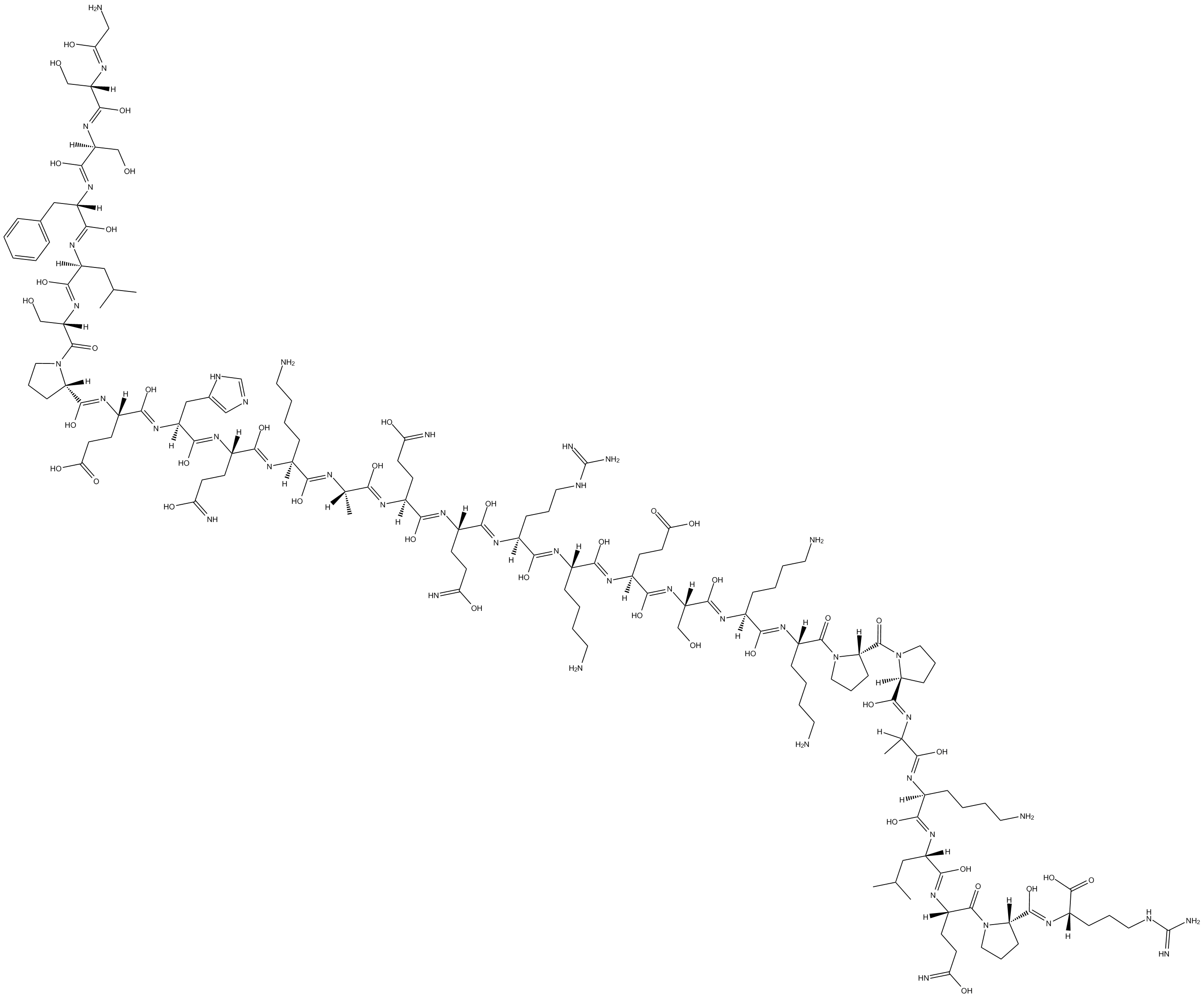 [Des-octanoyl]-Ghrelin (rat) Chemical Structure
