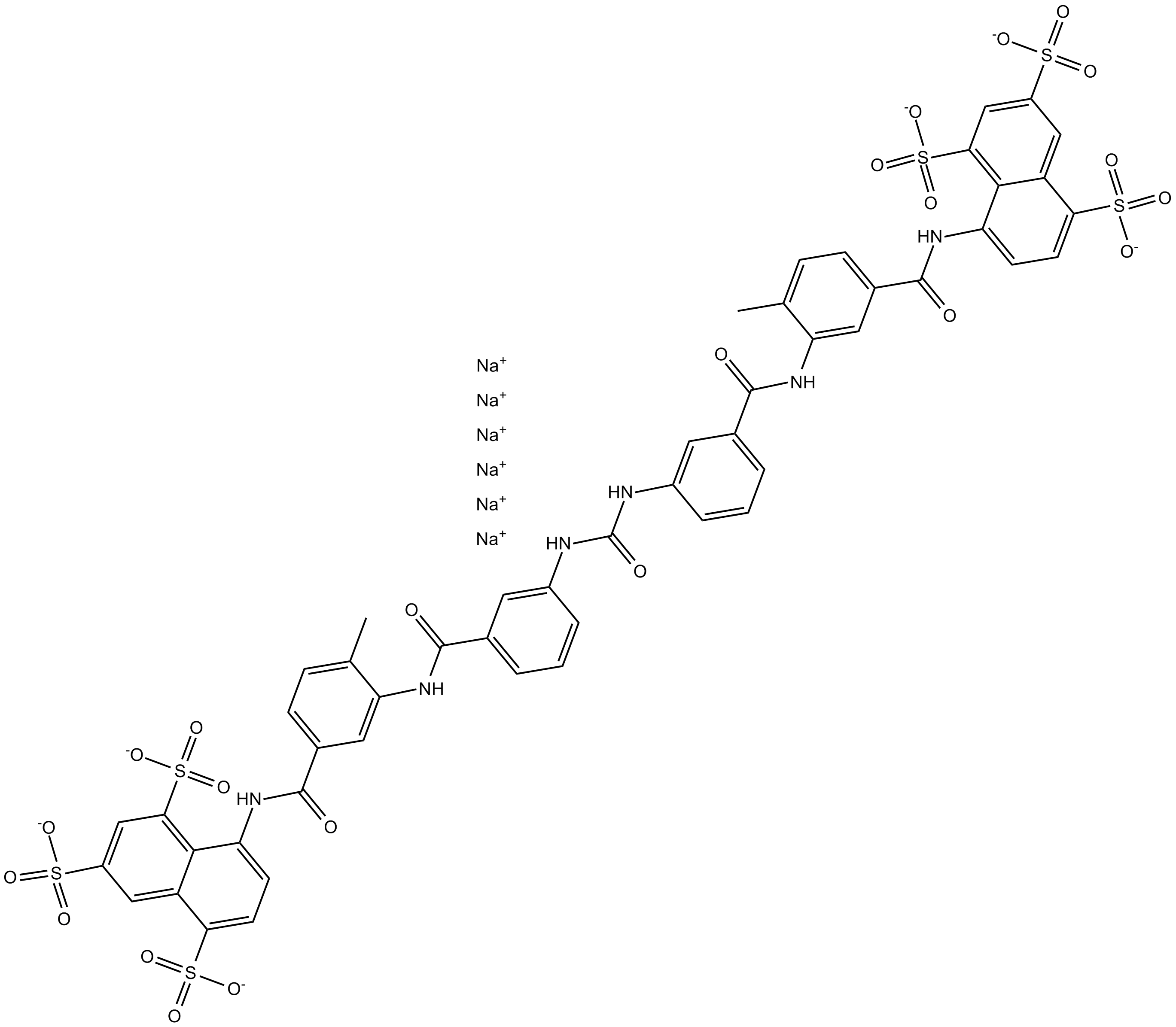 Suramin hexasodium salt Chemical Structure