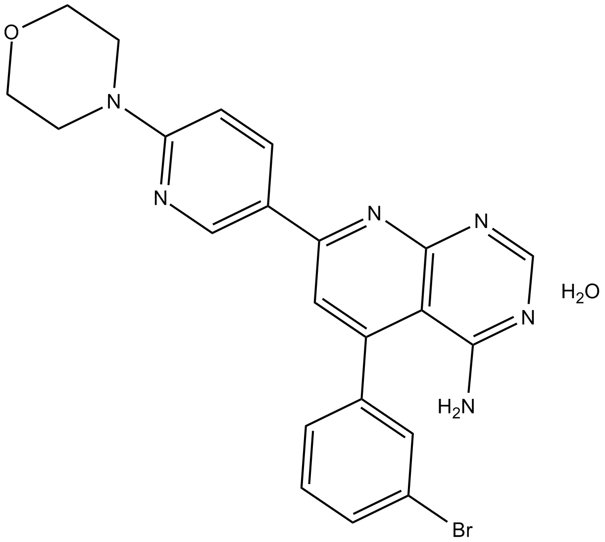 Adenosine Kinase Inhibitor (hydrate) Chemical Structure