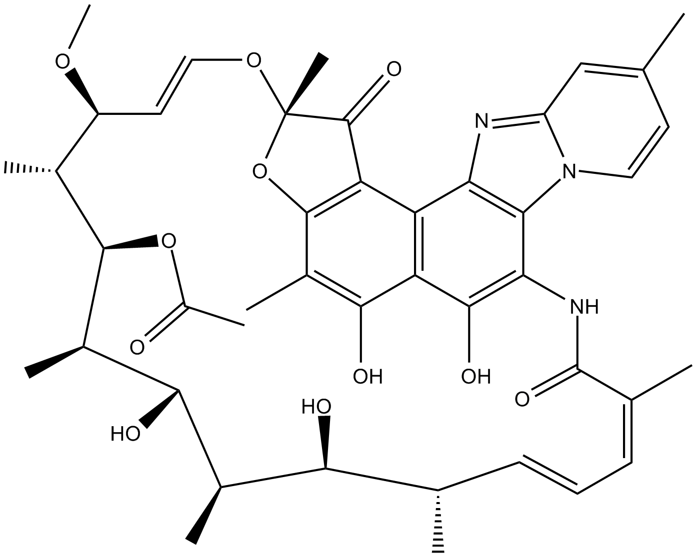 Rifaximin (Xifaxan) Chemical Structure