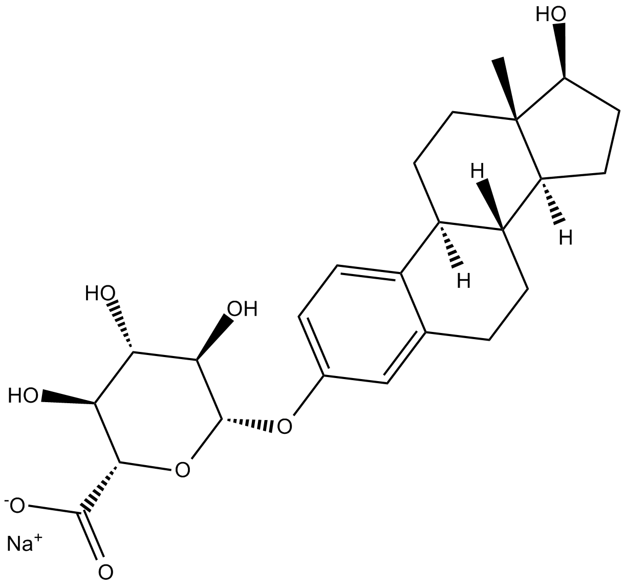 Estradiol 3-(β-D-Glucuronide) (sodium salt) Chemical Structure