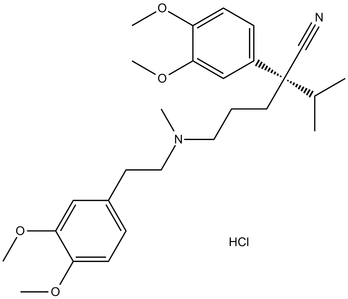 Verapamil HCl Chemical Structure