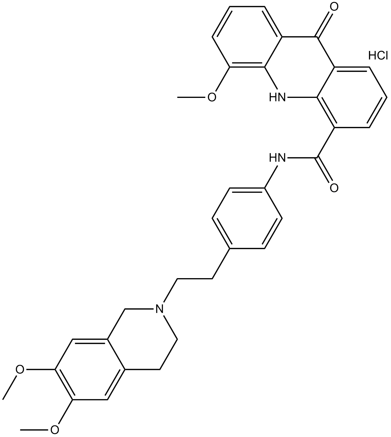 Elacridar hydrochloride Chemical Structure