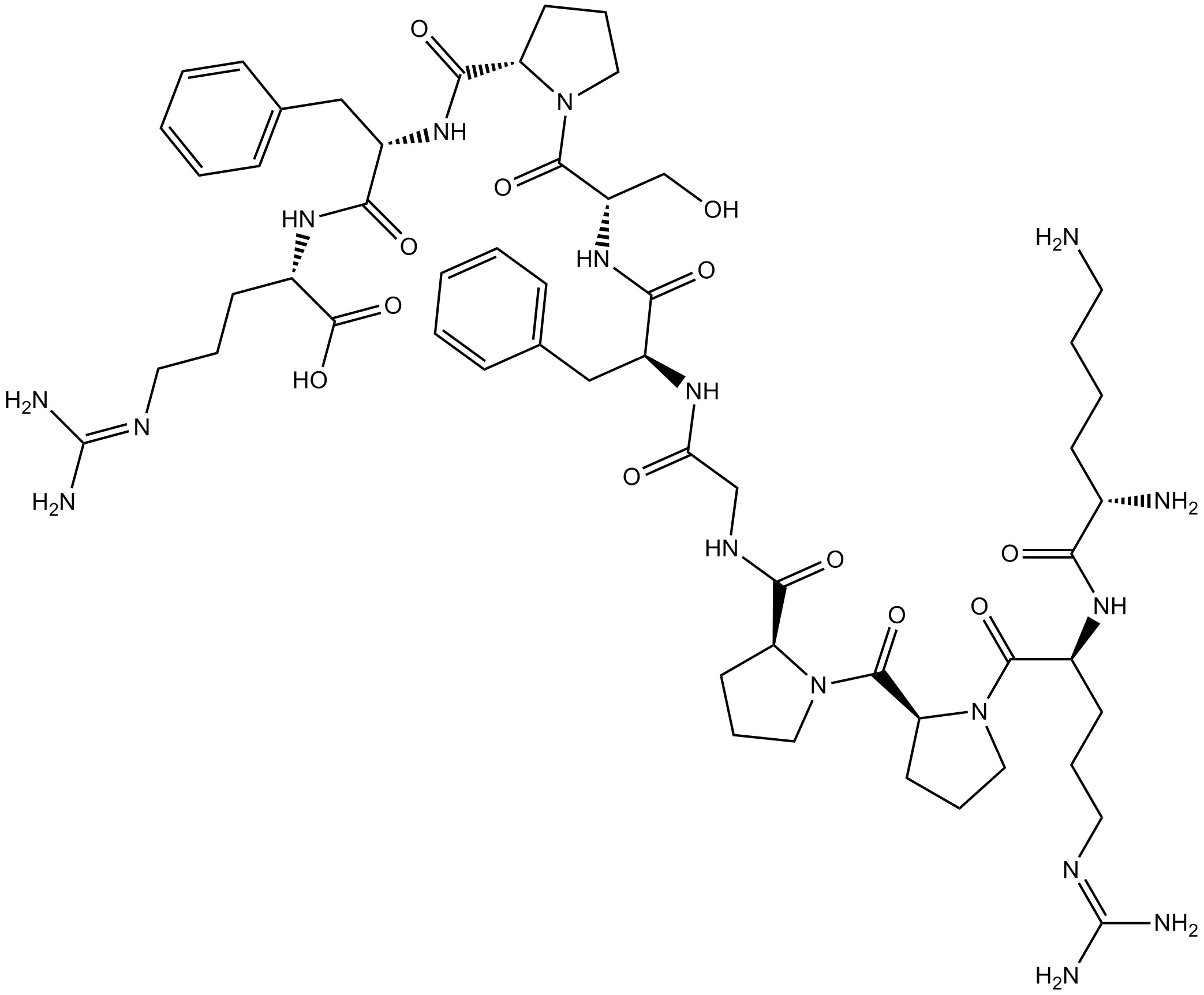 Lys-Bradykinin Chemical Structure