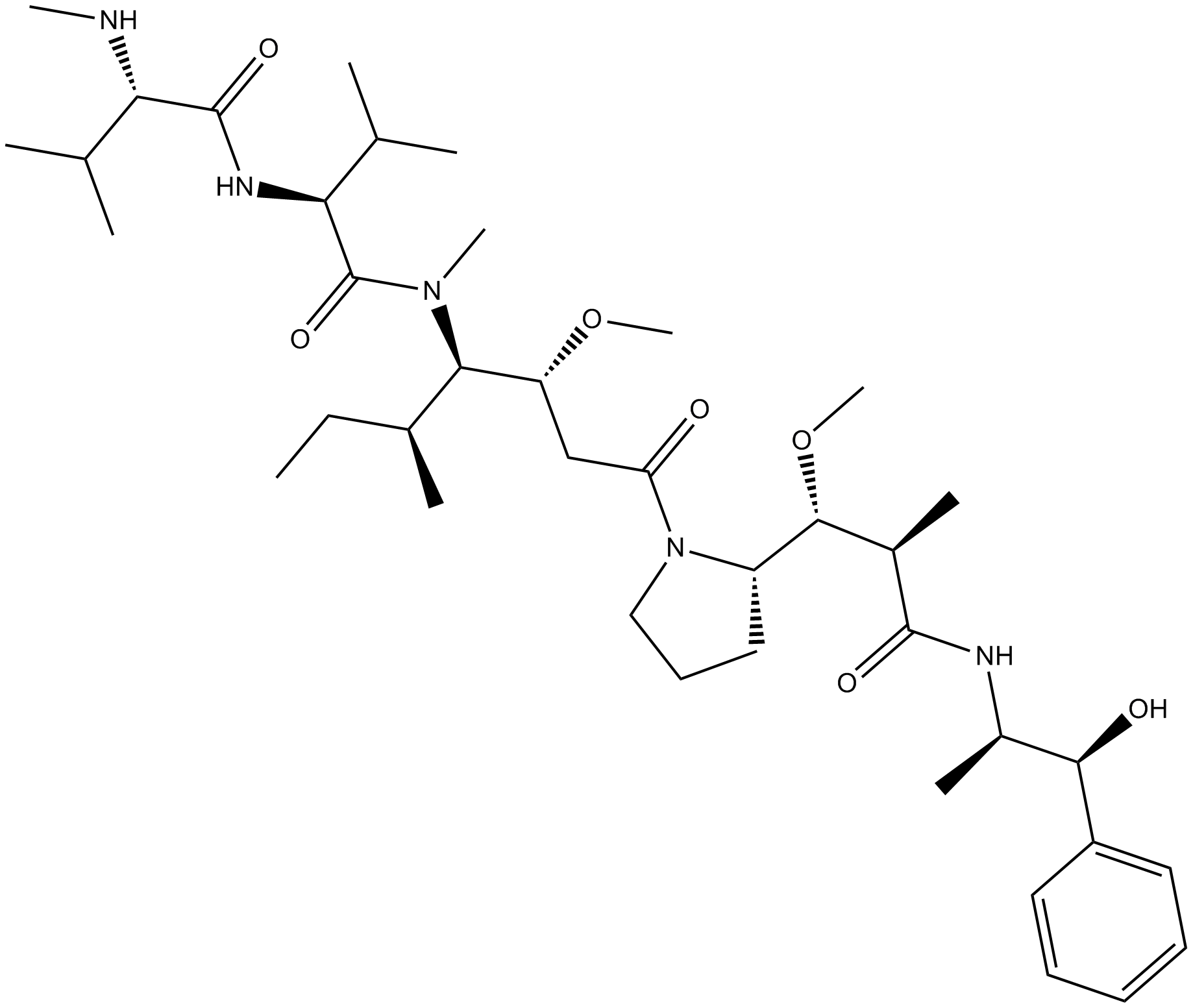 Monomethyl auristatin E Chemical Structure