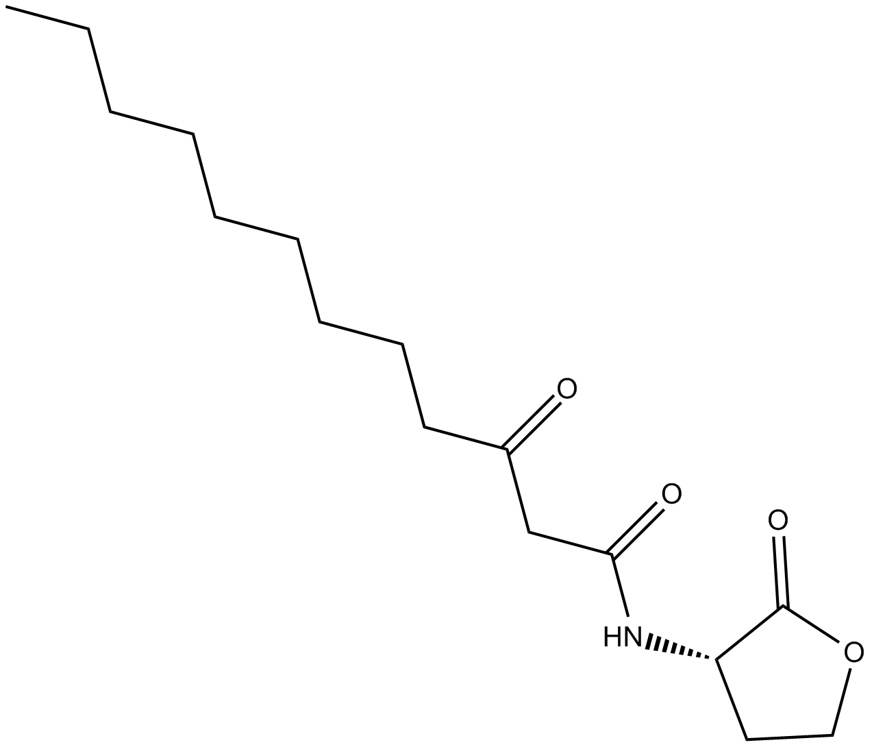 N-3-oxo-dodecanoyl-L-Homoserine lactone Chemical Structure