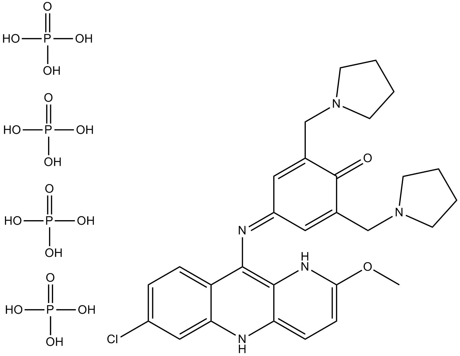 Pyronaridine Tetraphosphate Chemical Structure