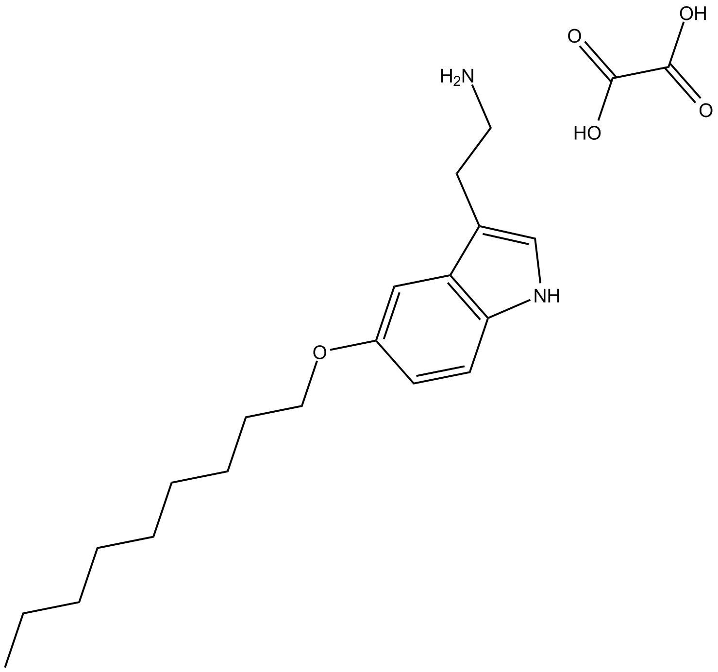 5-Nonyloxytryptamine oxalate Chemical Structure