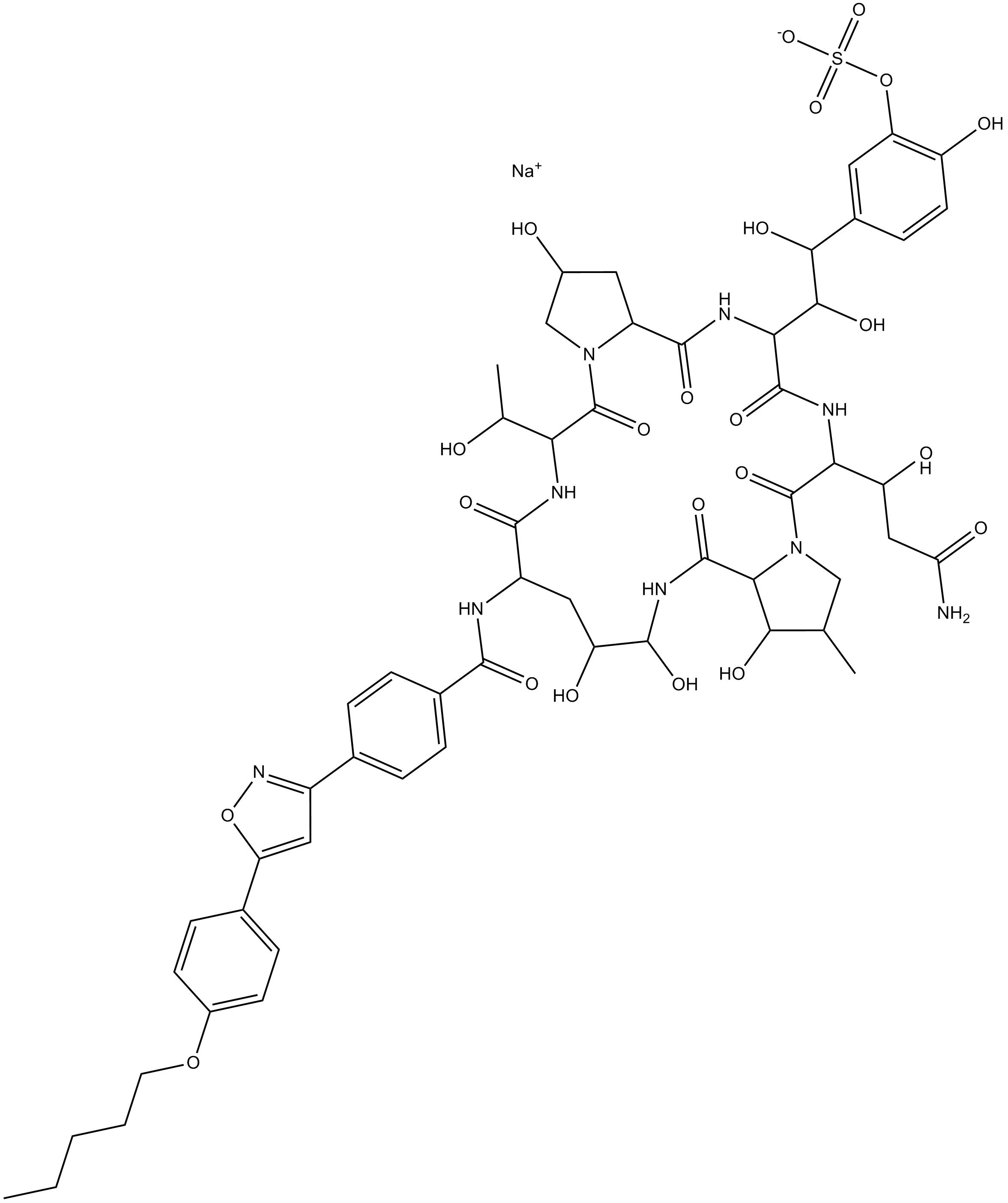 Micafungin sodium Chemical Structure