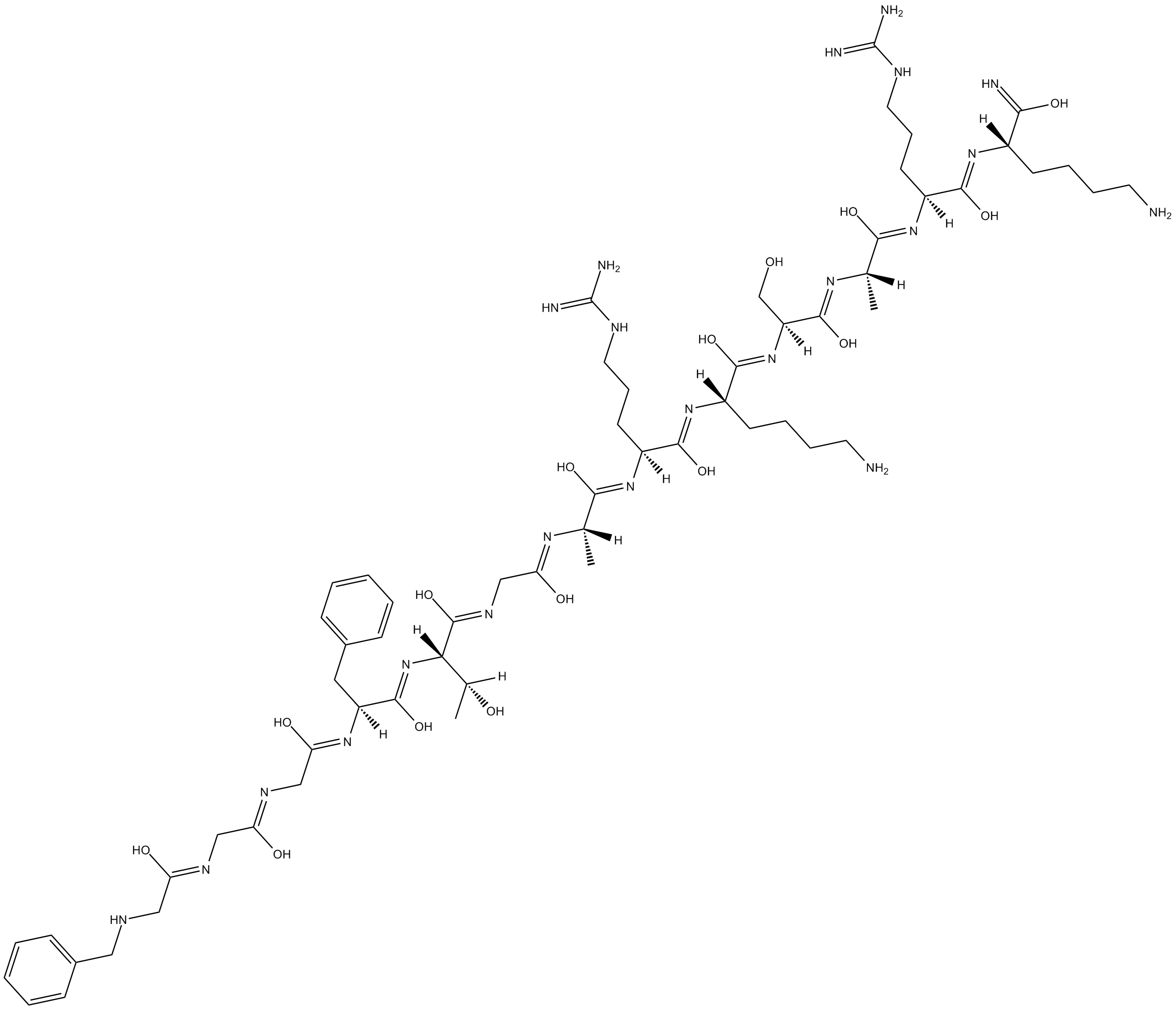 [Nphe1]Nociceptin(1-13)NH2 Chemical Structure