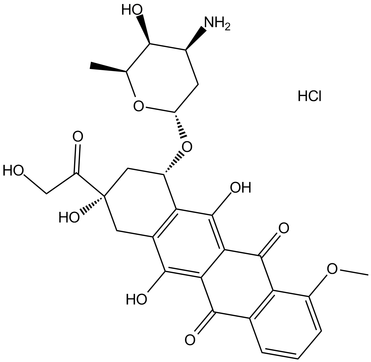 Doxorubicin (Adriamycin) HCl Chemical Structure