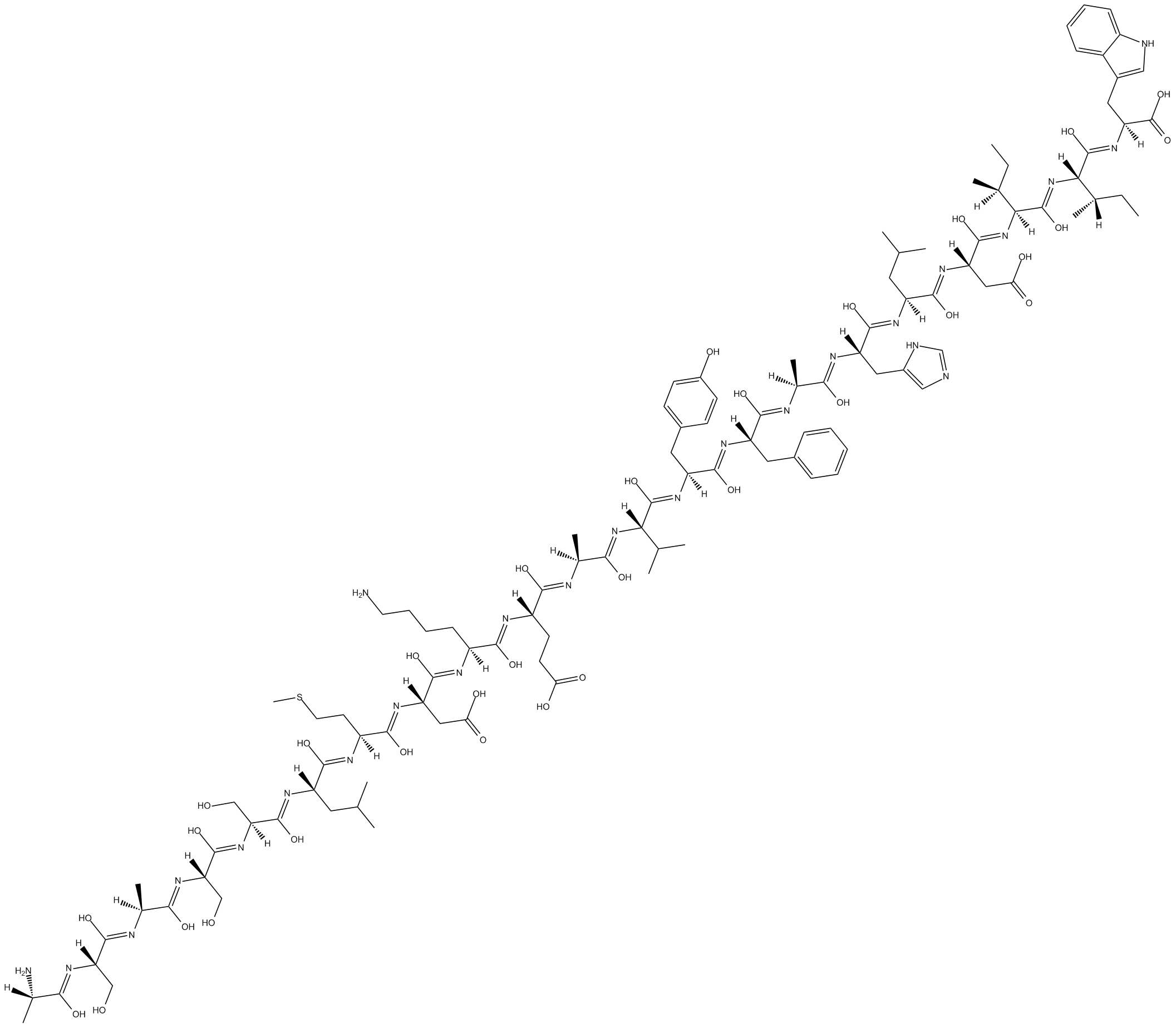 [Ala1,3,11,15]-Endothelin Chemical Structure
