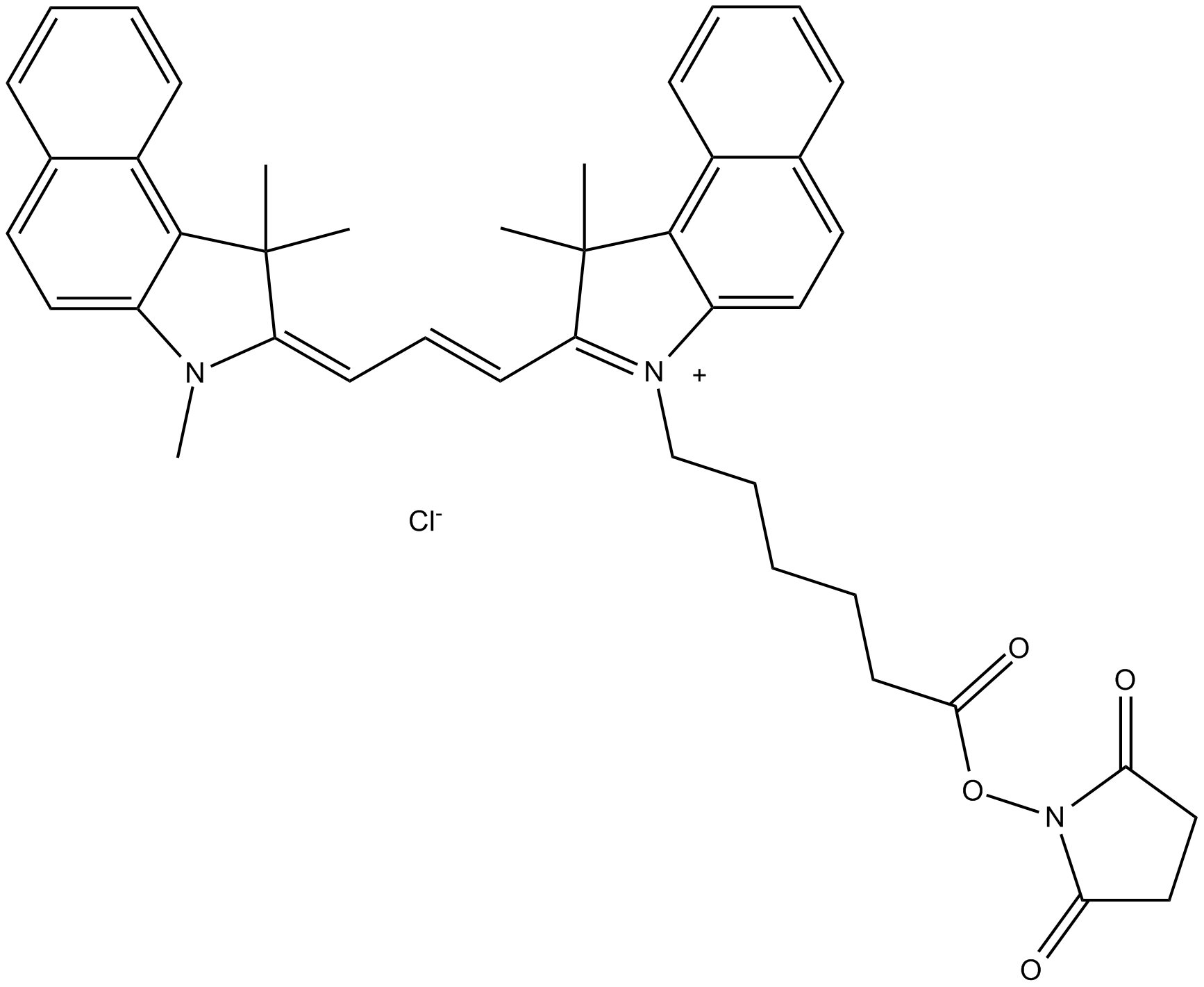 Cy3.5 NHS ester (non-sulfonated) Chemical Structure