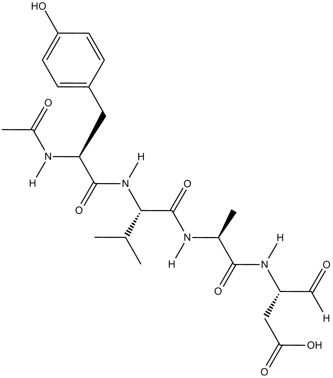 Ac-YVAD-CHO Chemical Structure