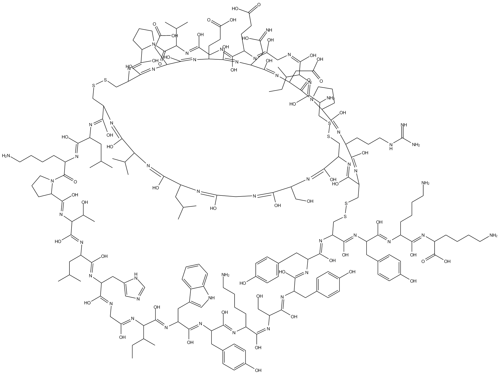 Huwentoxin XVI Chemical Structure