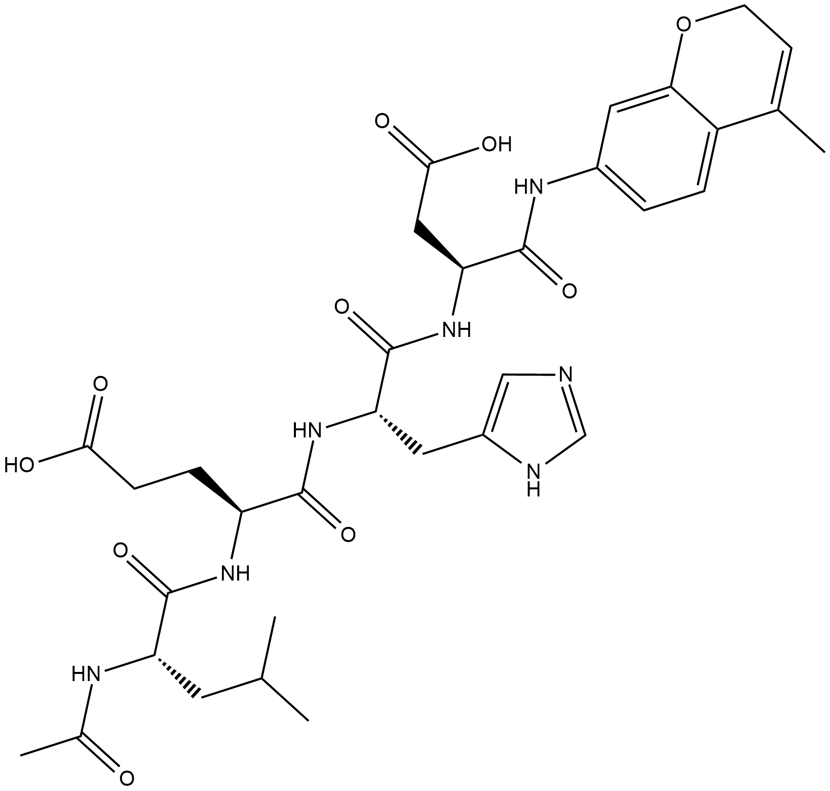 Ac-LEHD-AMC (trifluoroacetate salt) Chemical Structure