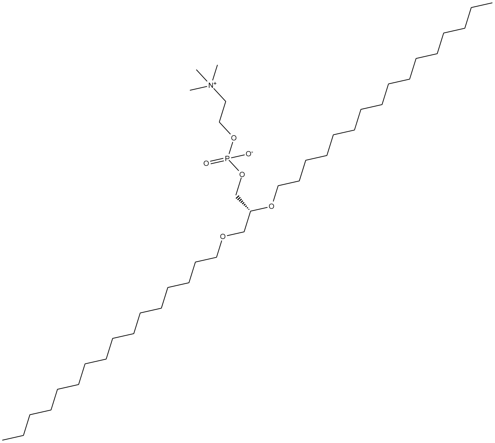 1,2-Dihexadecyl-sn-glycero-3-PC Chemical Structure