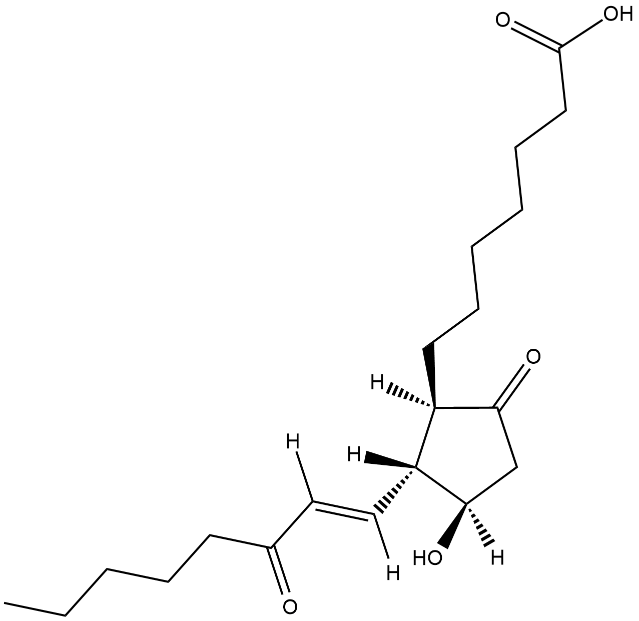15-keto Prostaglandin E1 Chemical Structure