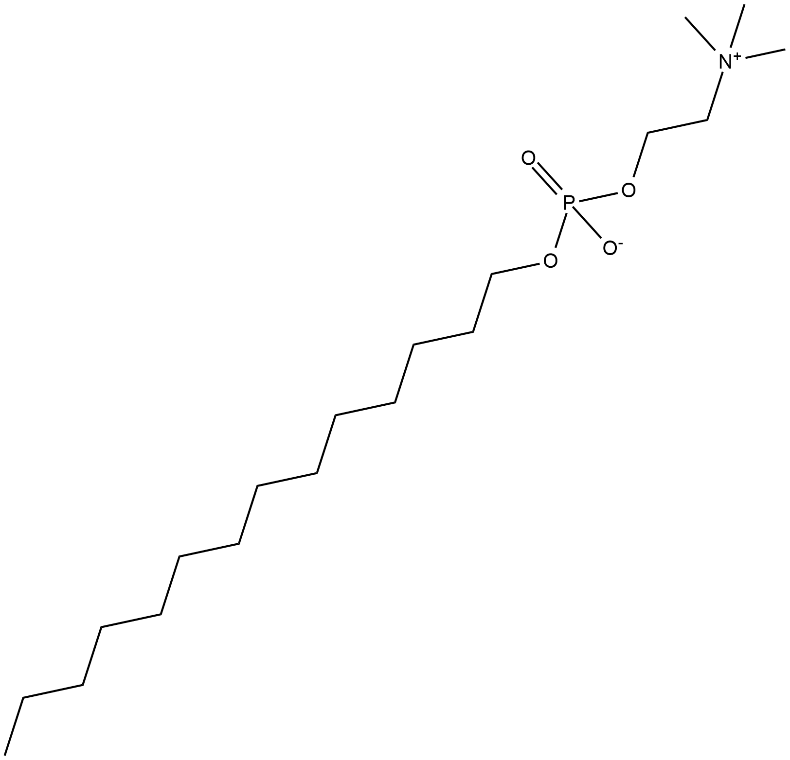 Tetradecylphosphocholine Chemical Structure