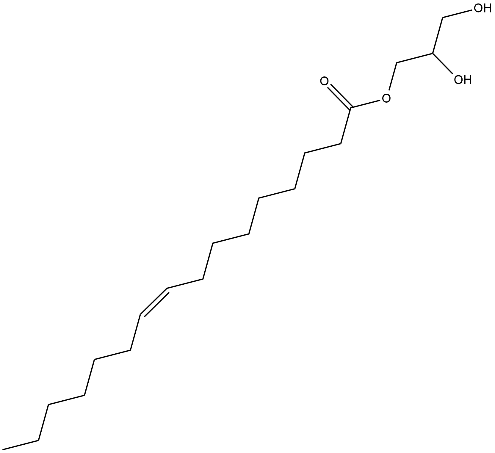 1-Palmitoleoyl glycerol Chemical Structure