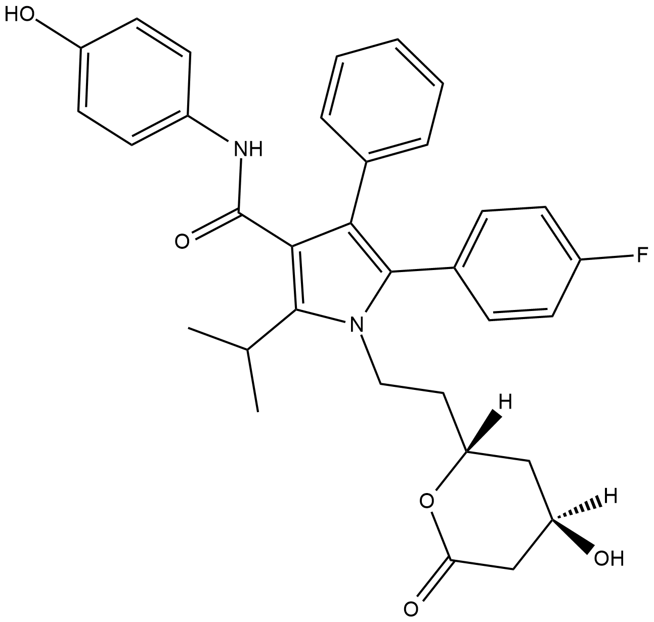 4-hydroxy Atorvastatin lactone Chemical Structure