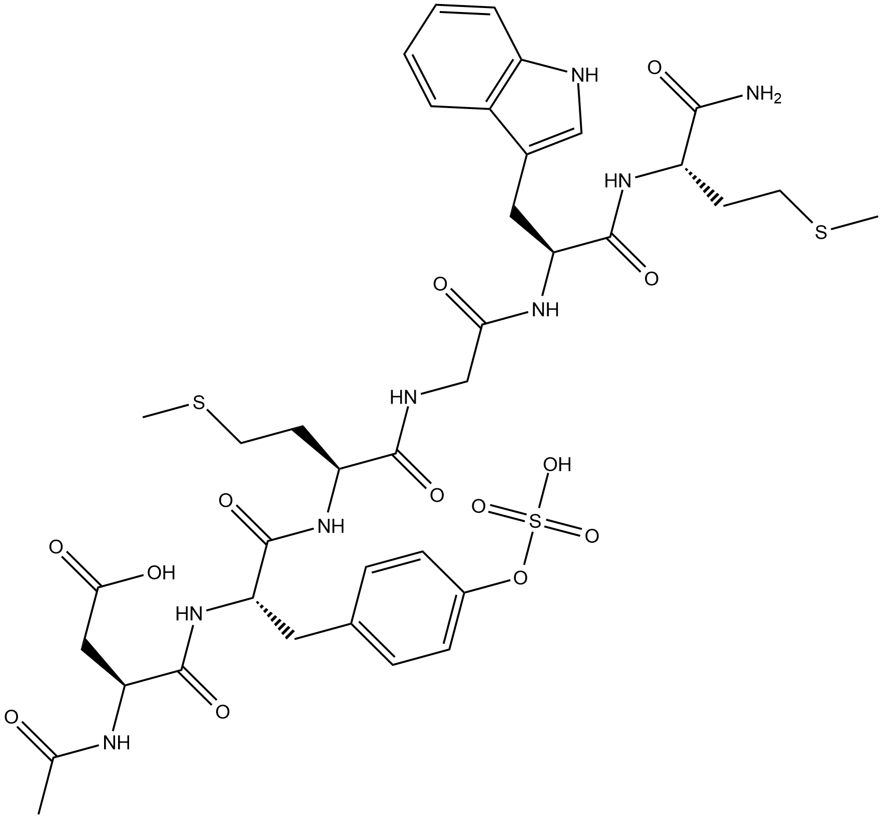 CCK (26-31) (sulfated) Chemical Structure