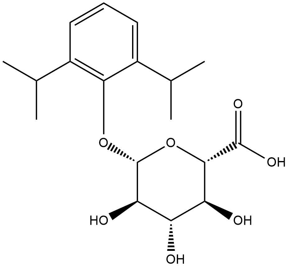 Propofol β-D-Glucuronide Chemical Structure