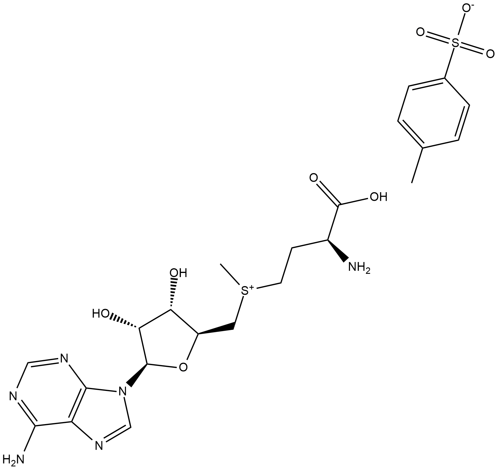 S-(5'-Adenosyl)-L-methionine (tosylate) Chemical Structure