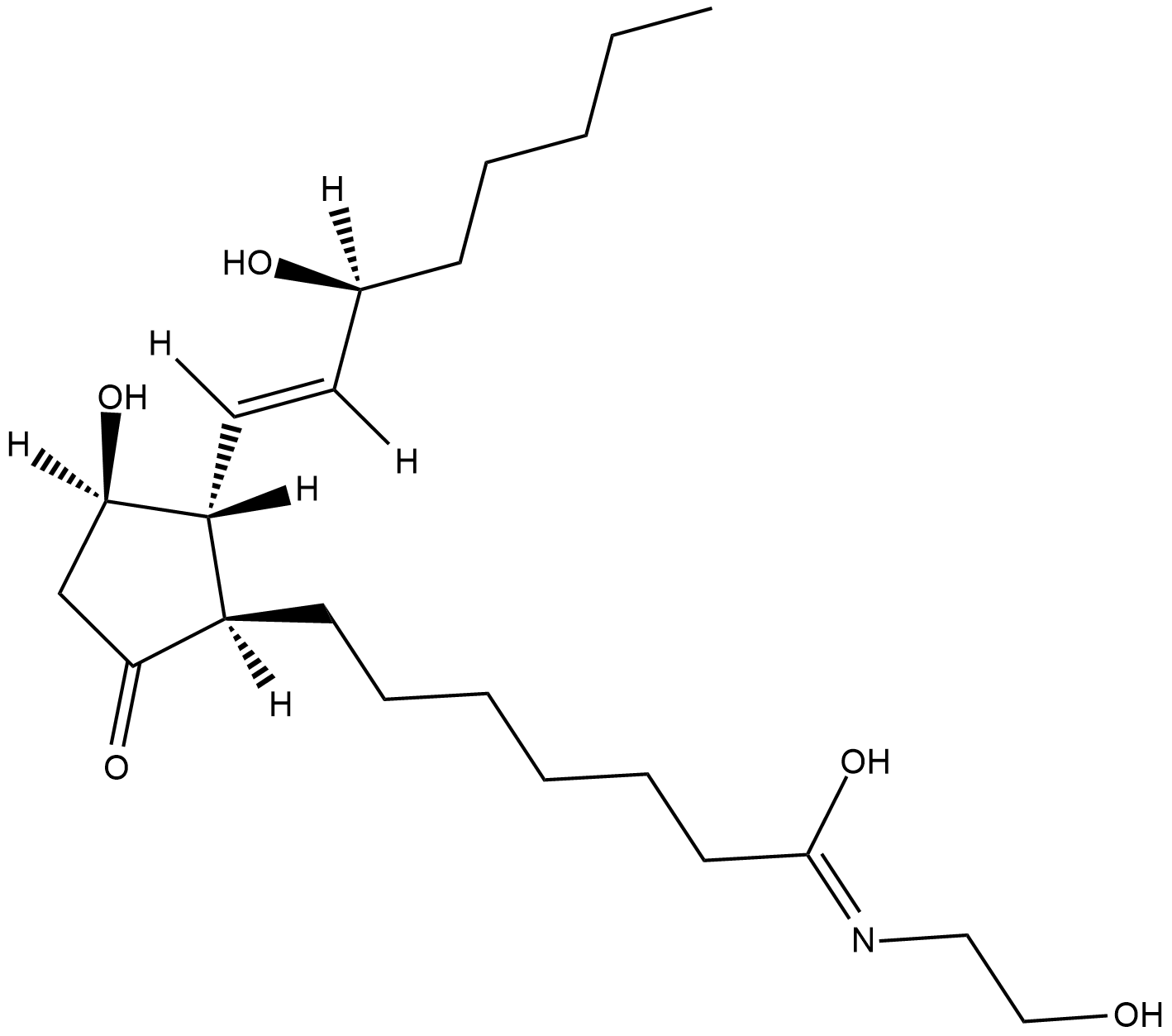 Prostaglandin E1 Ethanolamide Chemical Structure